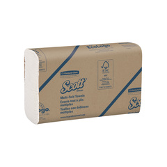 9.25&quot; x 9.4&quot; Scott White Multifold Towel 16Pk/250/CS