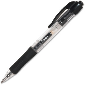 INTEGRA BLACK RETRACTABLE 0.5MM GEL PEN