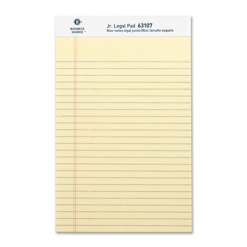 JR LEGAL RULED PAD YELLOW 5&quot; x 8&quot; 12/PK 