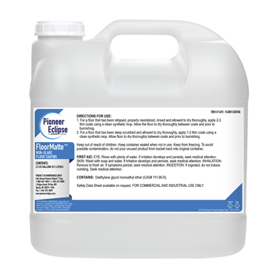 FloorMatte MATTE FLOOR FINISH 2/2.5 GALLONS PER CASE