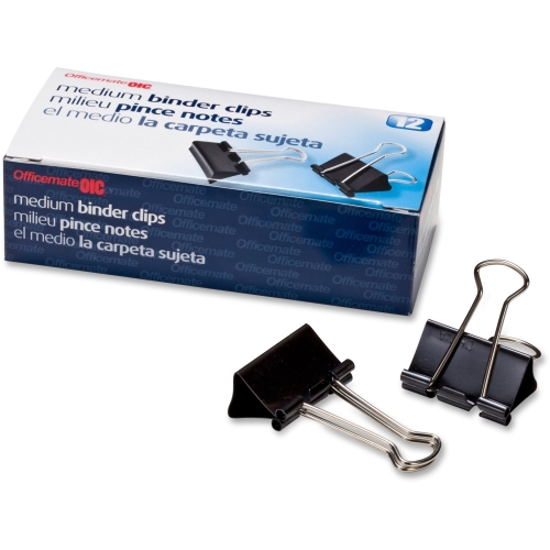 Officemate 1-1/4&quot; Binder Clips 12 Per Box