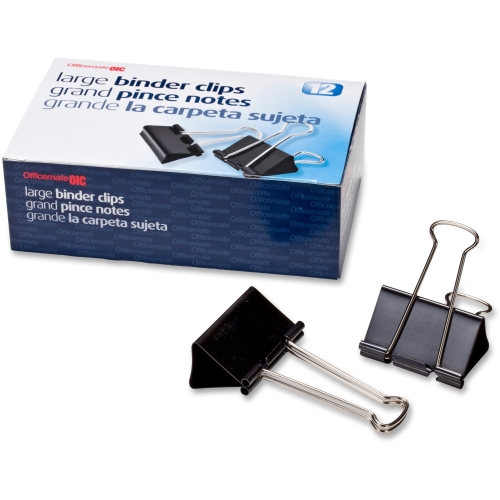 Officemate 2&quot; Binder Clips  12 Per Box