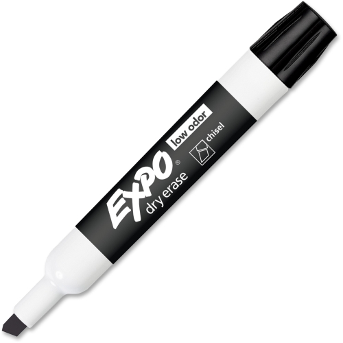 Low Odor Dry Erase Markers, Black 12 Per Pack