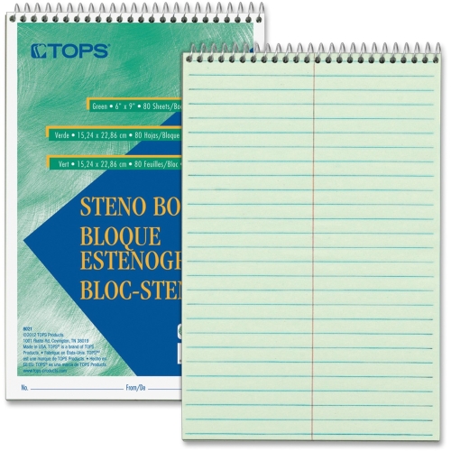 Tops Steno Book 6&quot; x 9&quot;  80 Sheets per Pad