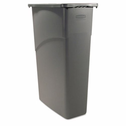 Slim Jim Waste Container 23Gal, Gray, 4 Per Case