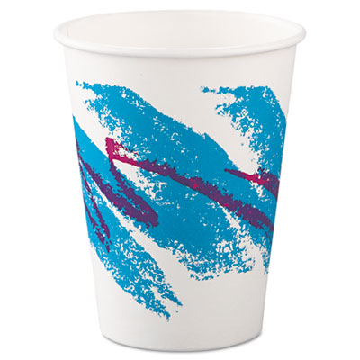 Solo Jazz Design Single-Sided Poly Lined Hot Cup, 50/Pack