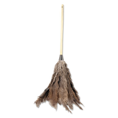 Economy Ostrich Feather Duster 31&quot; Overall Length, 16&quot; Wood