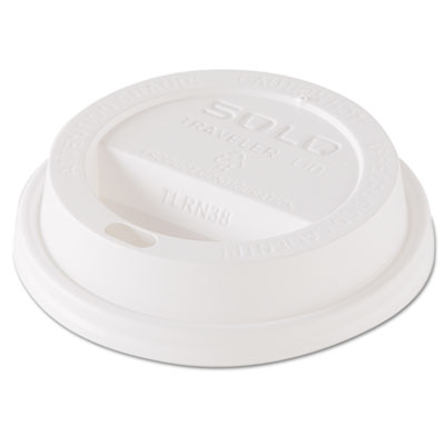 Solo Hot Cup Lid with Drinking Hole, White, 1,000