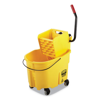 SSS WaveBrake 35Qt Side Press Combo Mop Bucket Yellow