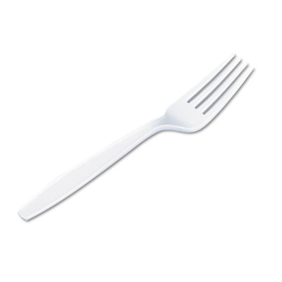 Dixie Heavyweight White Plastic Forks 1000/Case