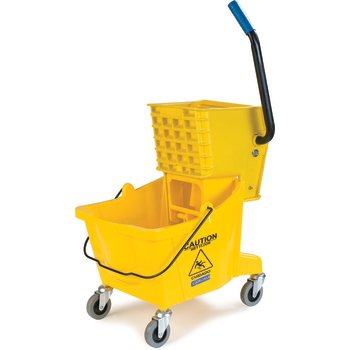 Carlisle 26Qt Mop Bucket W/Side Press Wringer Yellow