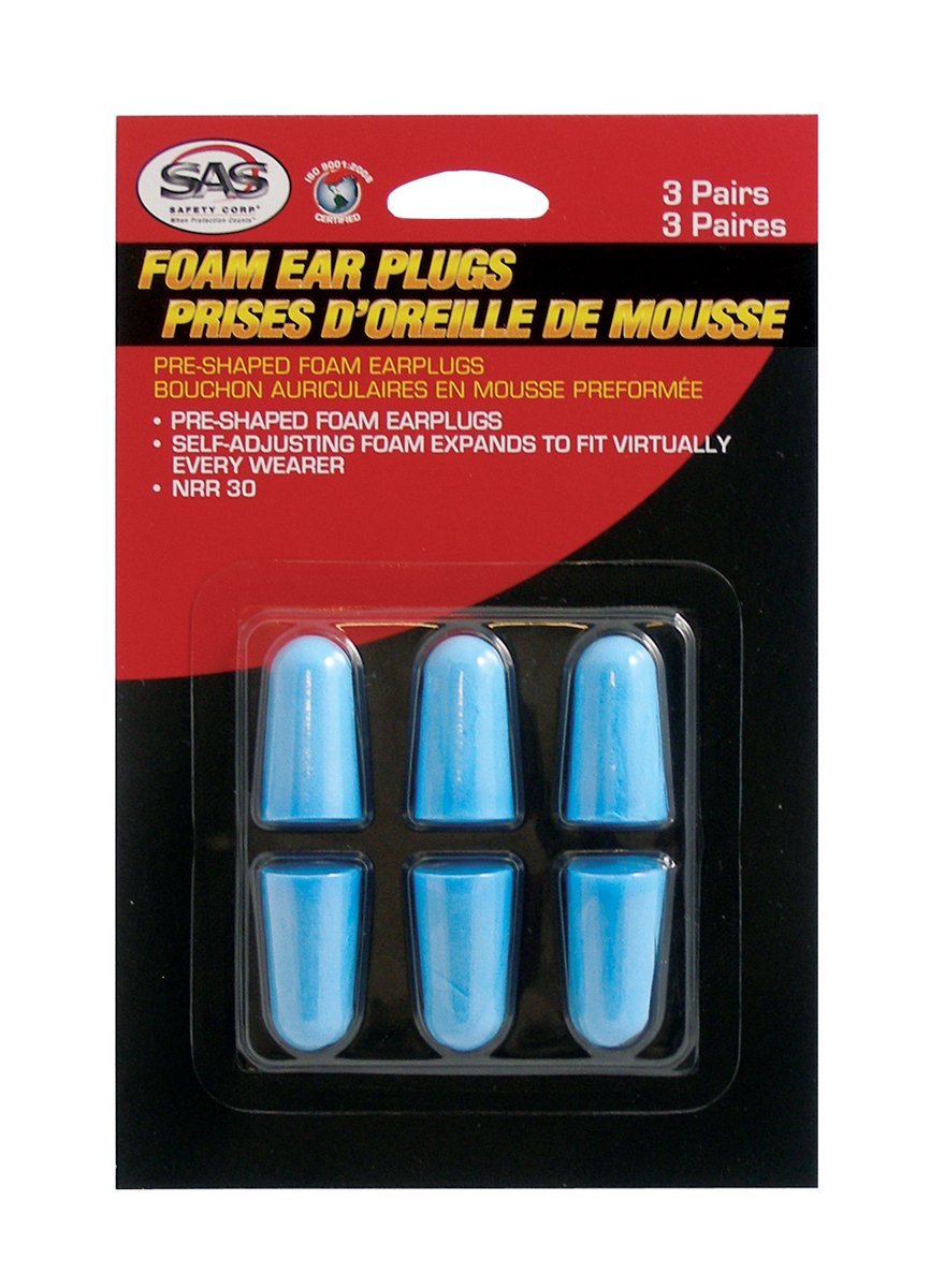Foam Ear Plugs Clamshell Pack 3 Pair Per Pack