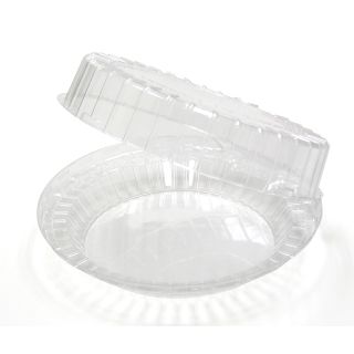 10&quot; Clear Hinged Pie Plates Deep Package, 100 Per Case