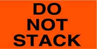 3 x 5 &quot;Do Not Stack&quot; Black/Red 500/Rl