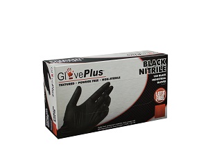 Ammex Black Nitrile Medium Gloves 100 Per Box