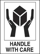 3&quot; x 4&quot; Handle With Care Label 500/Roll