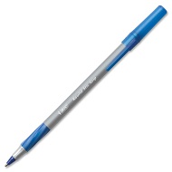 BIC ROUND STIC BLUE COMFORT GRIP BALLPOINT PEN 12/BOX