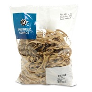 #64 Business Source Natural Crepe Rubber Bands 320/Pack