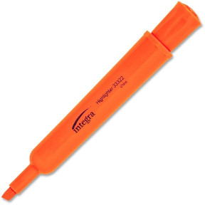 INTEGRA ORANGE HIGHLIGHTER CHISEL TIP 12/BOX