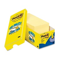 3M Post-It Notes 3&quot; x 3&quot; Ylw Cabinet Pack 90/Pad, 18/Pk
