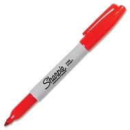 SHARPIE FINE POINT PERMANENT RED MARKER 12 PER BOX