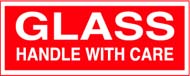 2 x 5 &quot;Glass Handle w/Care&quot;
Red/White 500/Rl
Price Per Roll