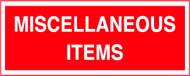 2 x 5 &quot;Miscellaneous Items&quot; Red/White 500/Rl
