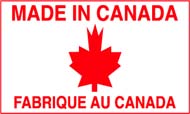 3 x 5 &quot;Made in Canada&quot; Eng/French Red/White 500/Rl