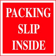 4 x 4 &quot;Packing Slip Inside&quot;
Red/White 500/Rl
Price Per Roll