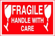 4 x 6 &quot;Fragile/ HWC&quot;
Red/White 500/Rl
Price Per Roll