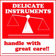 4 x 4 &quot;Delicate Instruments - Handle w/ Great Care&quot;