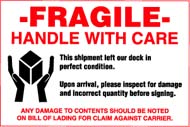 4 x 6 Fragile- HWC Labels 500 Per Roll