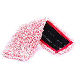 HL 18.5&quot; Red Microfiber Mop  Pad Hook &amp; Loop Velcro System