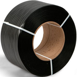 1/2&quot; x 7200&#39; Black Poly Strap 8x8 Core 600# Break 